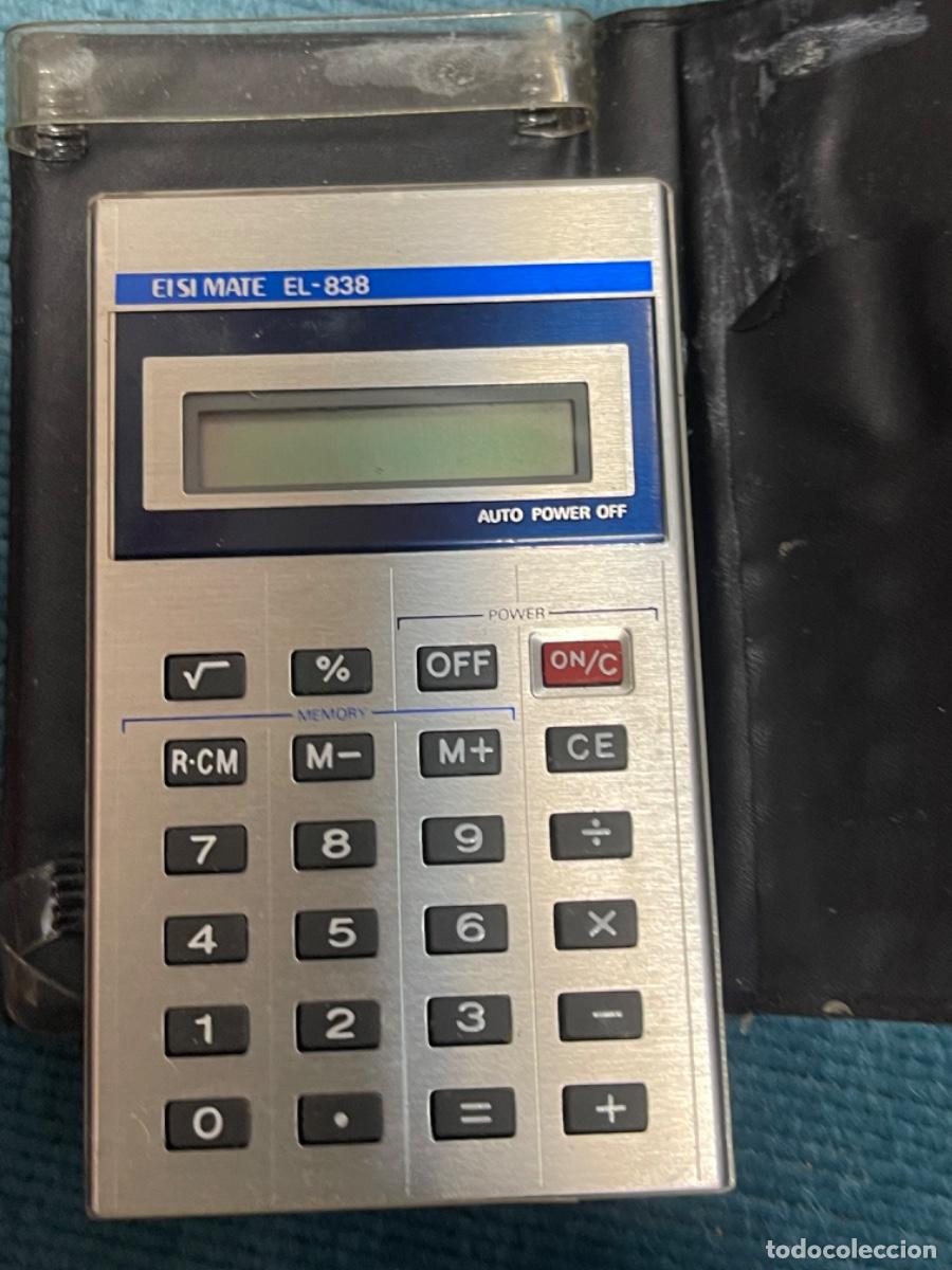 Antig&uuml;edades: MINI CALCULADORA MARCA SHARP MODELO ELSI MATE EL-838 CON FUNDA - Foto 2