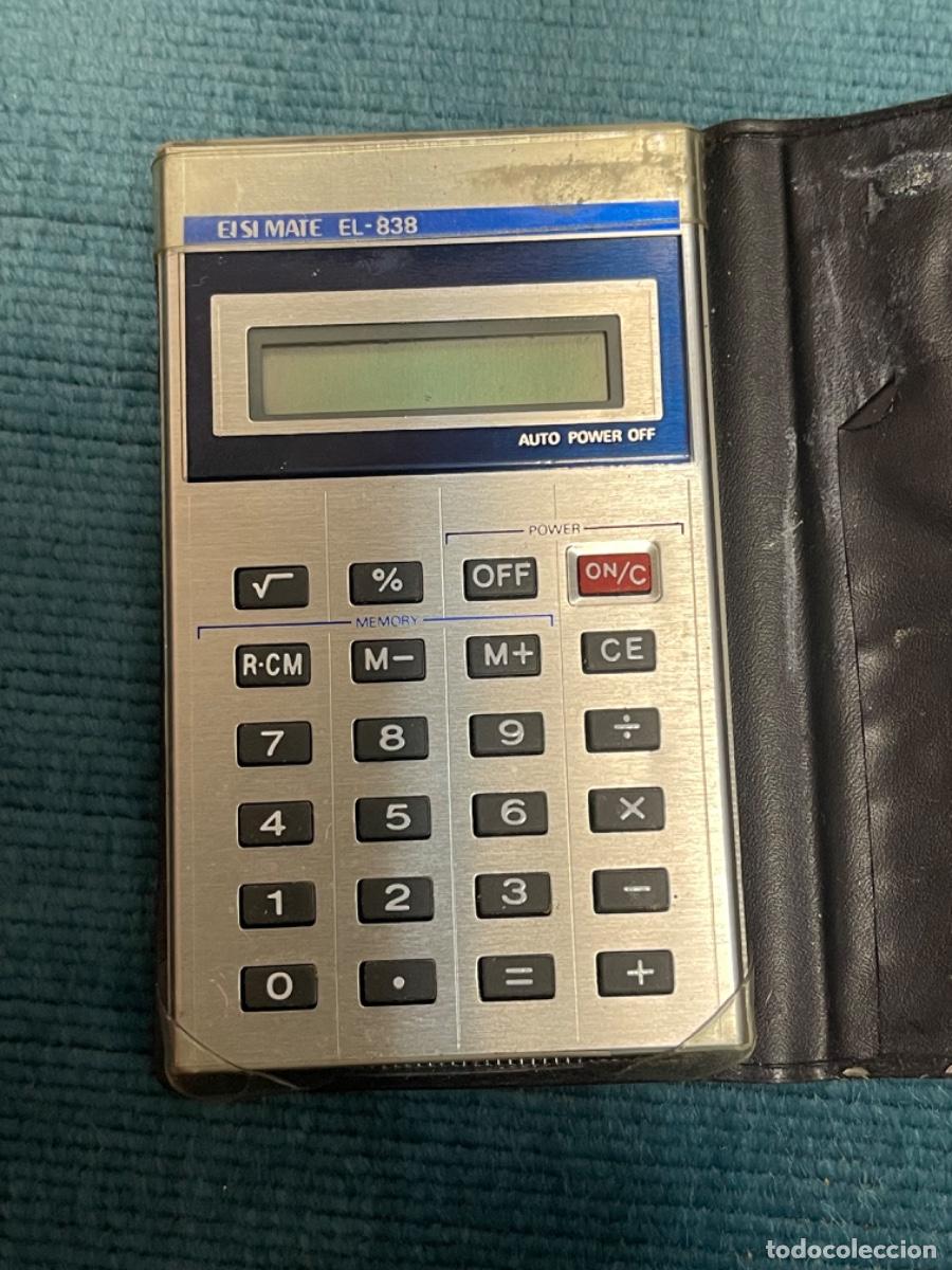 Antig&uuml;edades: MINI CALCULADORA MARCA SHARP MODELO ELSI MATE EL-838 CON FUNDA - Foto 8