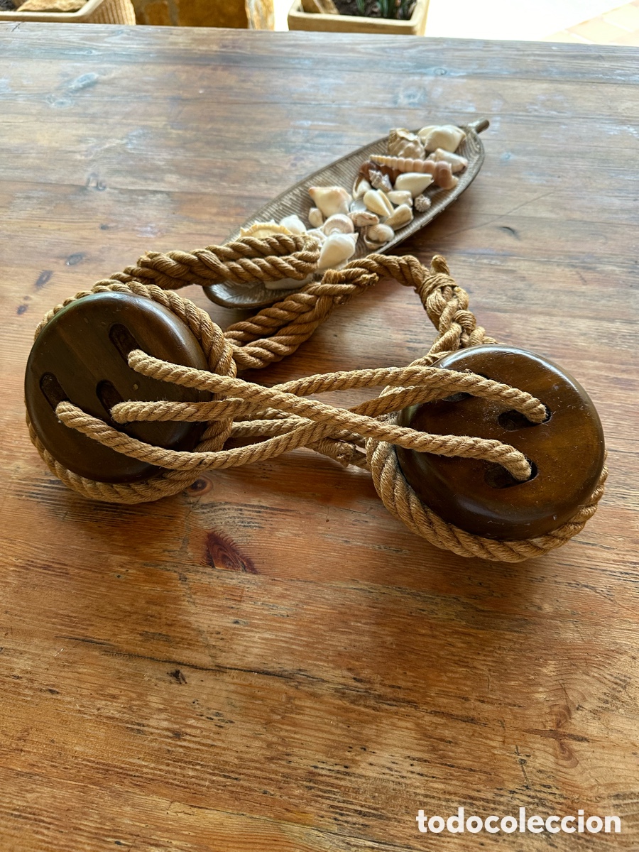 Antig&uuml;edades: Conjunto de poleas na&uacute;ticas velero cl&aacute;sico. - Foto 8