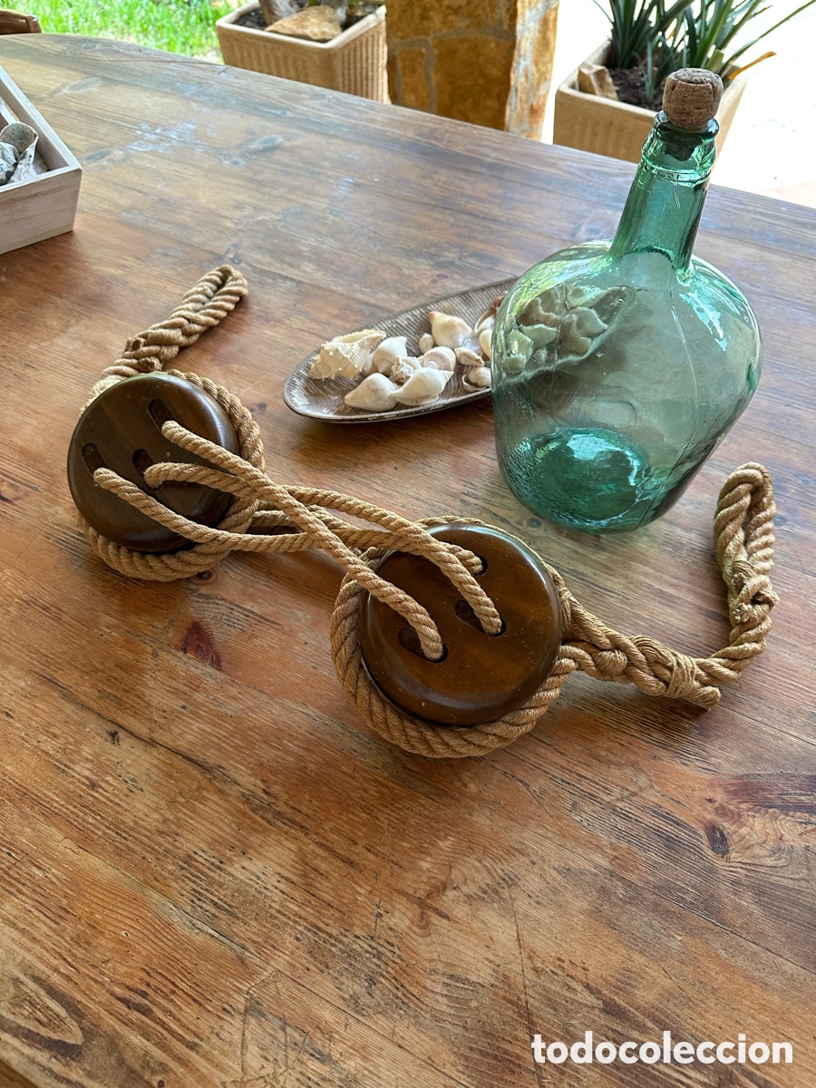 Antig&uuml;edades: Conjunto de poleas na&uacute;ticas velero cl&aacute;sico. - Foto 9
