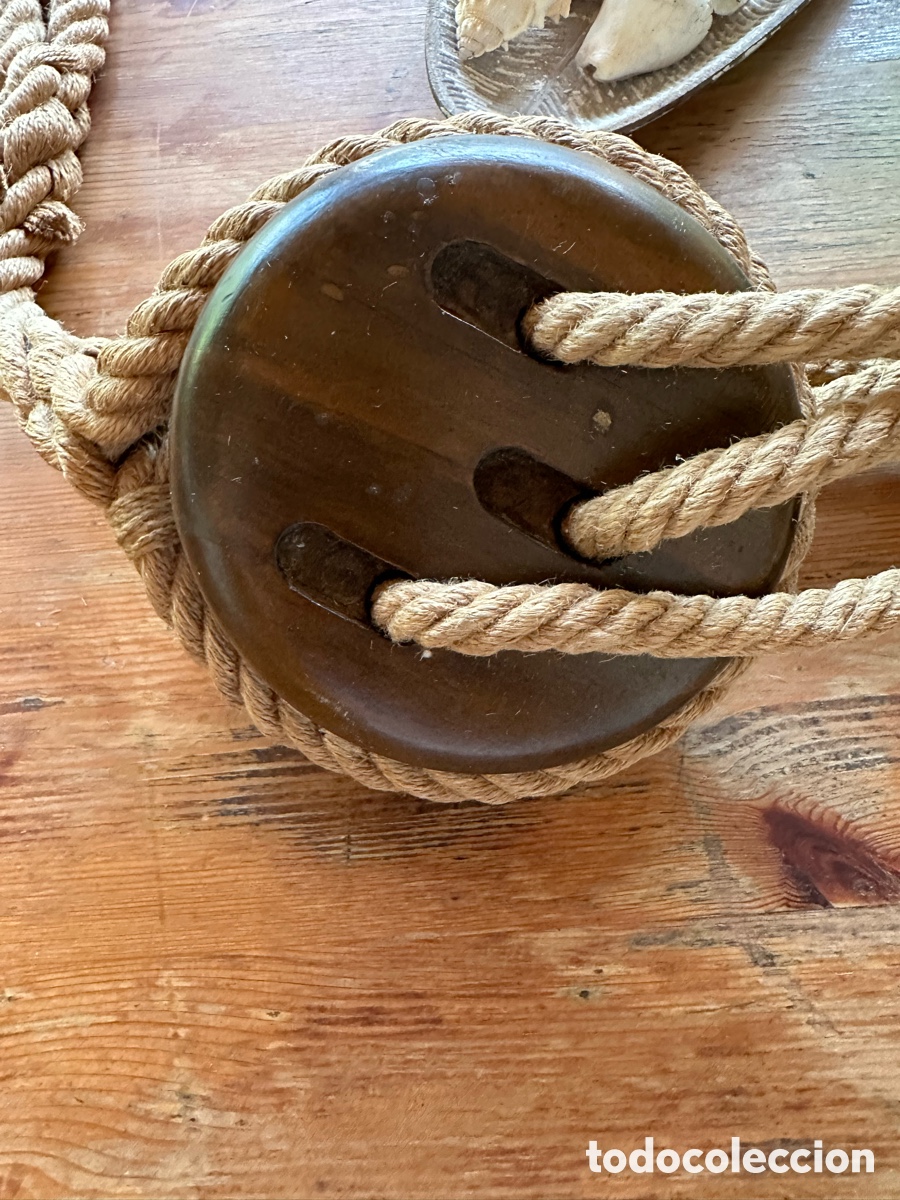 Antig&uuml;edades: Conjunto de poleas na&uacute;ticas velero cl&aacute;sico. - Foto 10