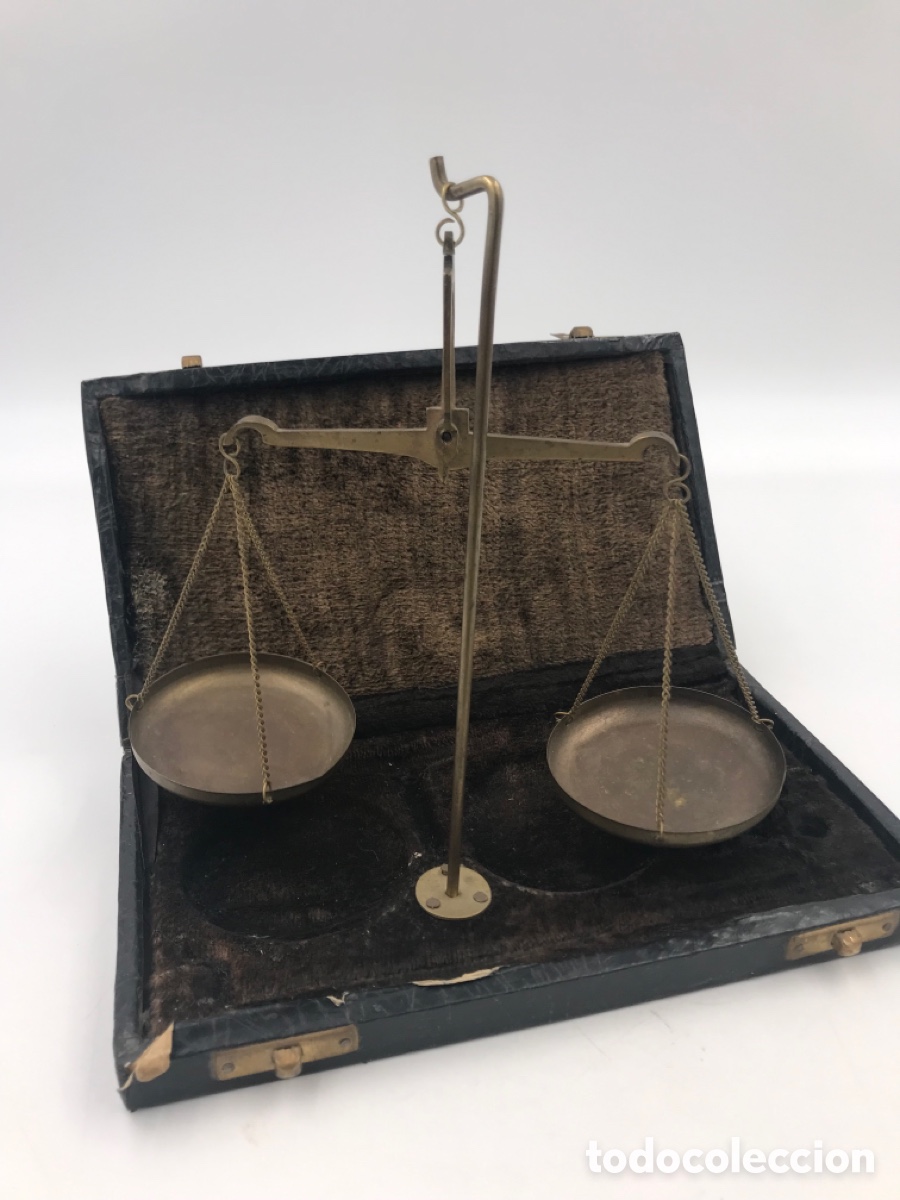 Antig&uuml;edades: Balanza antigua de precisi&oacute;n para joyer&iacute;a. - Foto 4