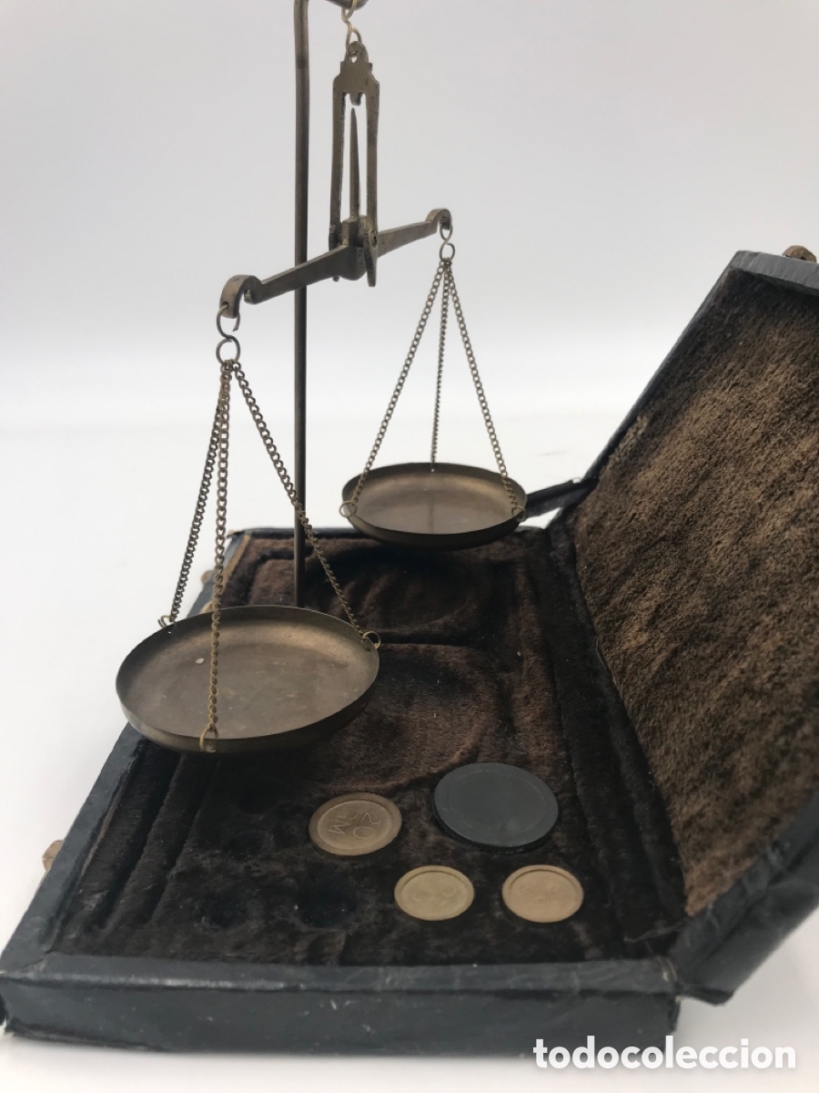 Antig&uuml;edades: Balanza antigua de precisi&oacute;n para joyer&iacute;a. - Foto 6