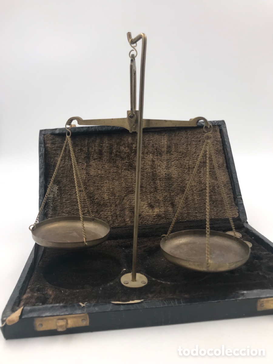Antig&uuml;edades: Balanza antigua de precisi&oacute;n para joyer&iacute;a. - Foto 7