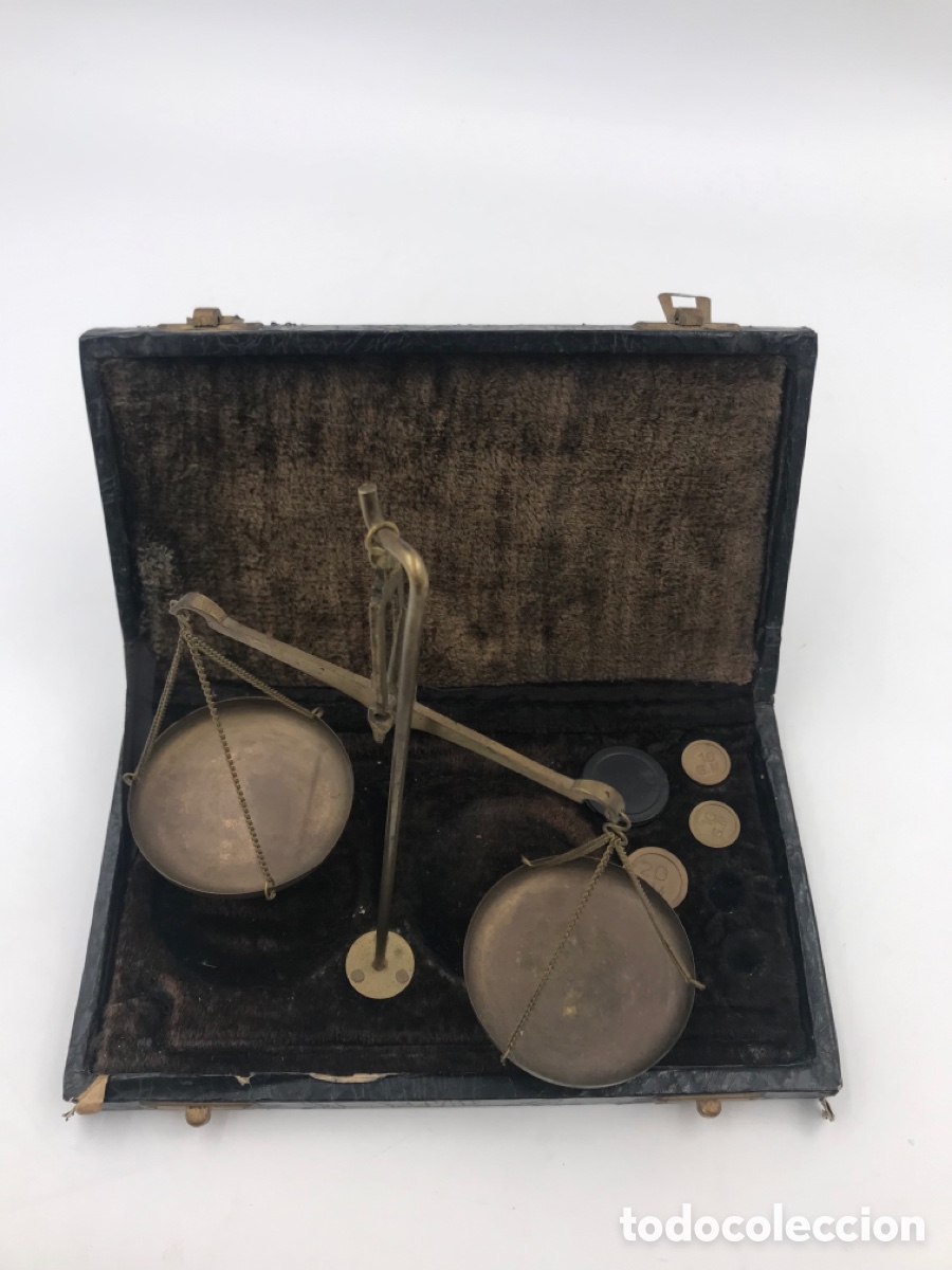 Antig&uuml;edades: Balanza antigua de precisi&oacute;n para joyer&iacute;a. - Foto 8