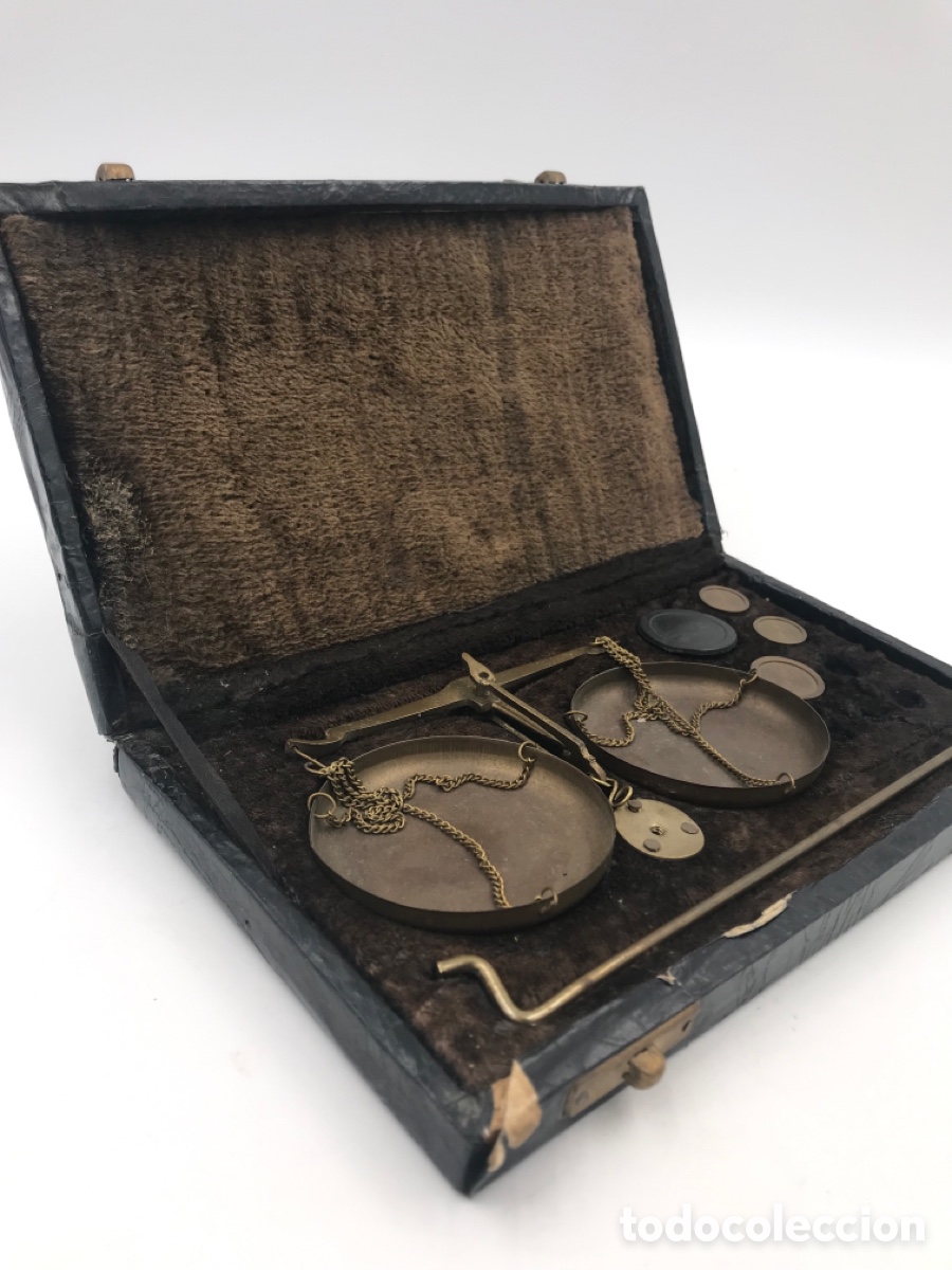 Antig&uuml;edades: Balanza antigua de precisi&oacute;n para joyer&iacute;a. - Foto 9