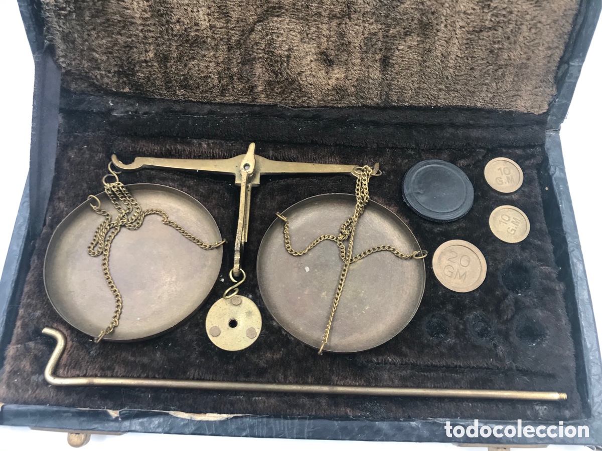 Antig&uuml;edades: Balanza antigua de precisi&oacute;n para joyer&iacute;a. - Foto 2