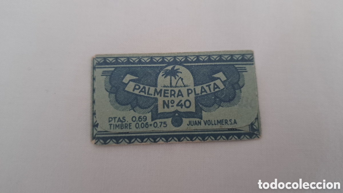Antig&uuml;edades: Hoja Afeitar PALMERA PLATA. Solo funda - Foto 2