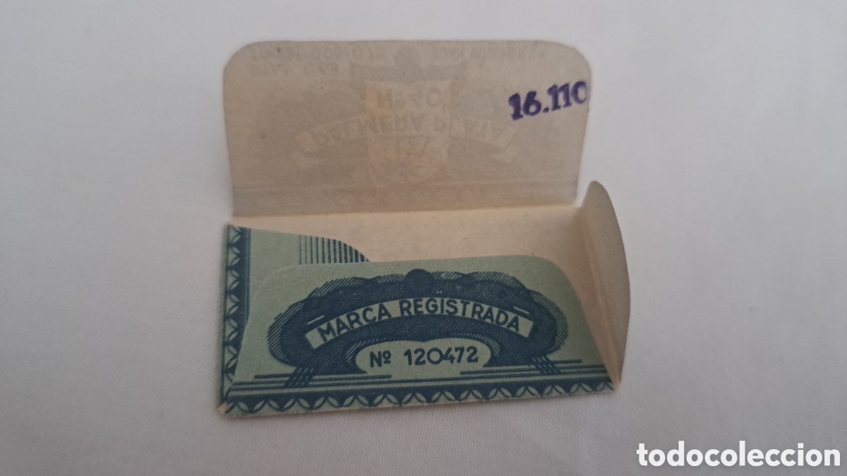Antig&uuml;edades: Hoja Afeitar PALMERA PLATA. Solo funda - Foto 3