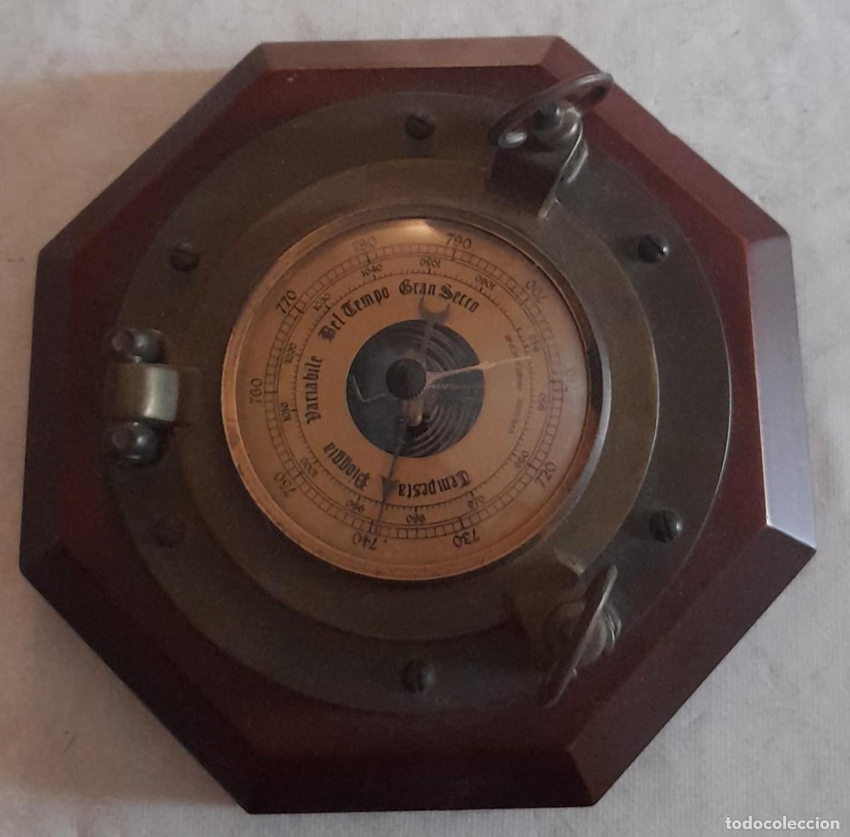 Antig&uuml;edades: BAR&Oacute;METRO NA&Uacute;TICO CON FORMA DE OJO DE BUEY - Foto 1