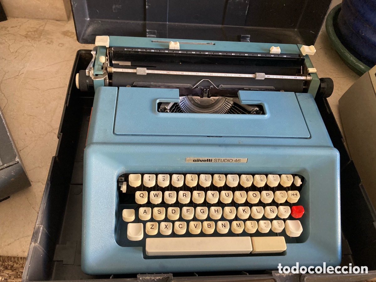 Antig&uuml;edades: M&aacute;quina Olivetti studio 46 con cajet&iacute;n - Foto 3