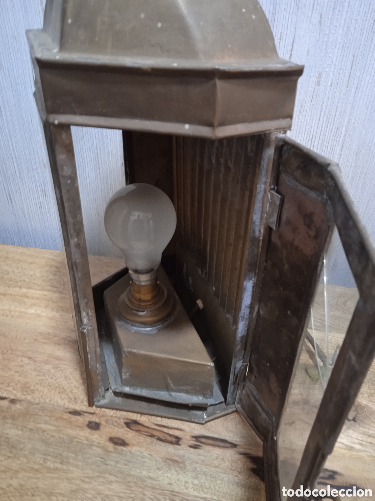 Antig&uuml;edades: Bonito farol antiguo de gran tama&ntilde;o - Foto 3