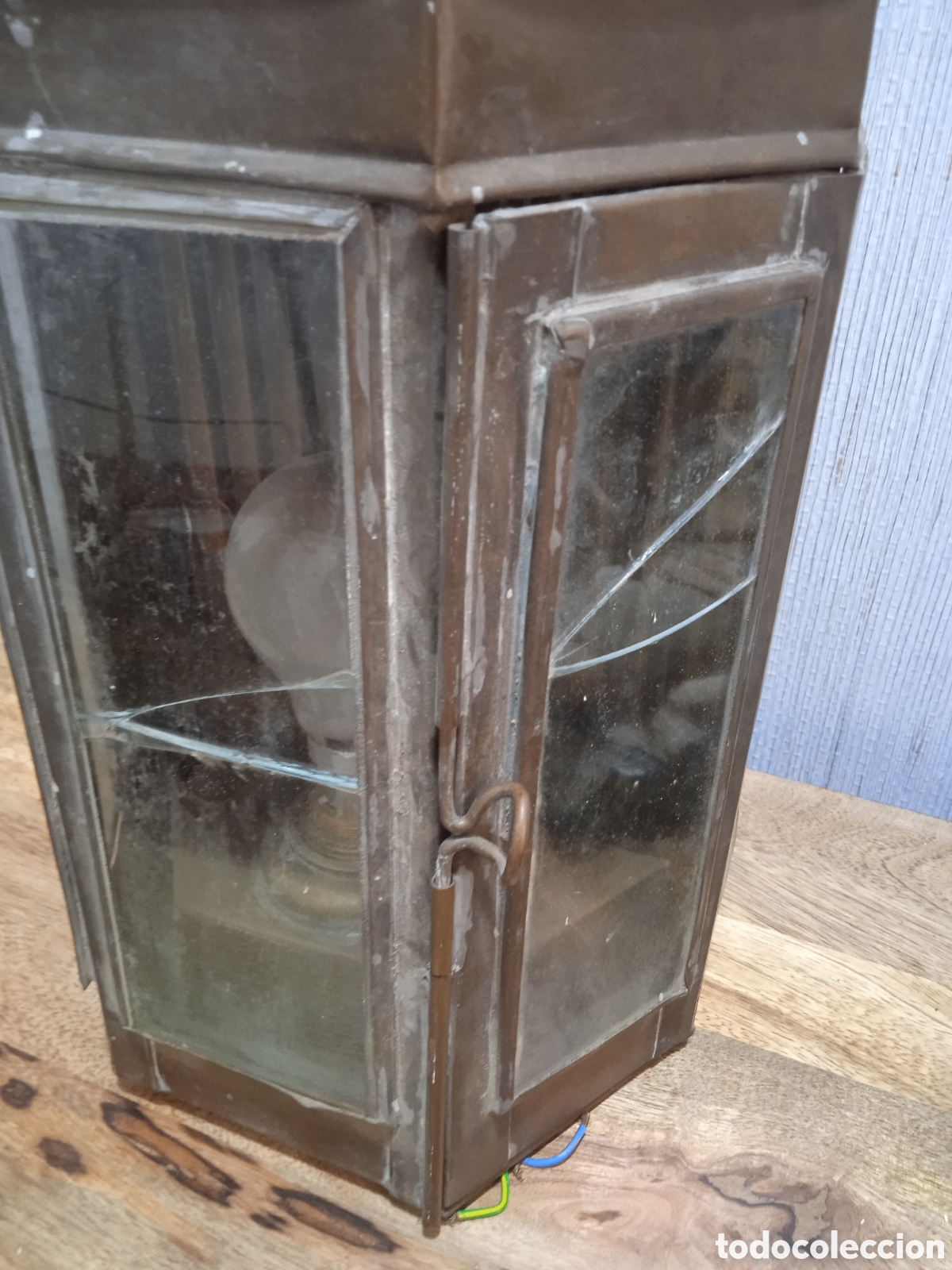Antig&uuml;edades: Bonito farol antiguo de gran tama&ntilde;o - Foto 7