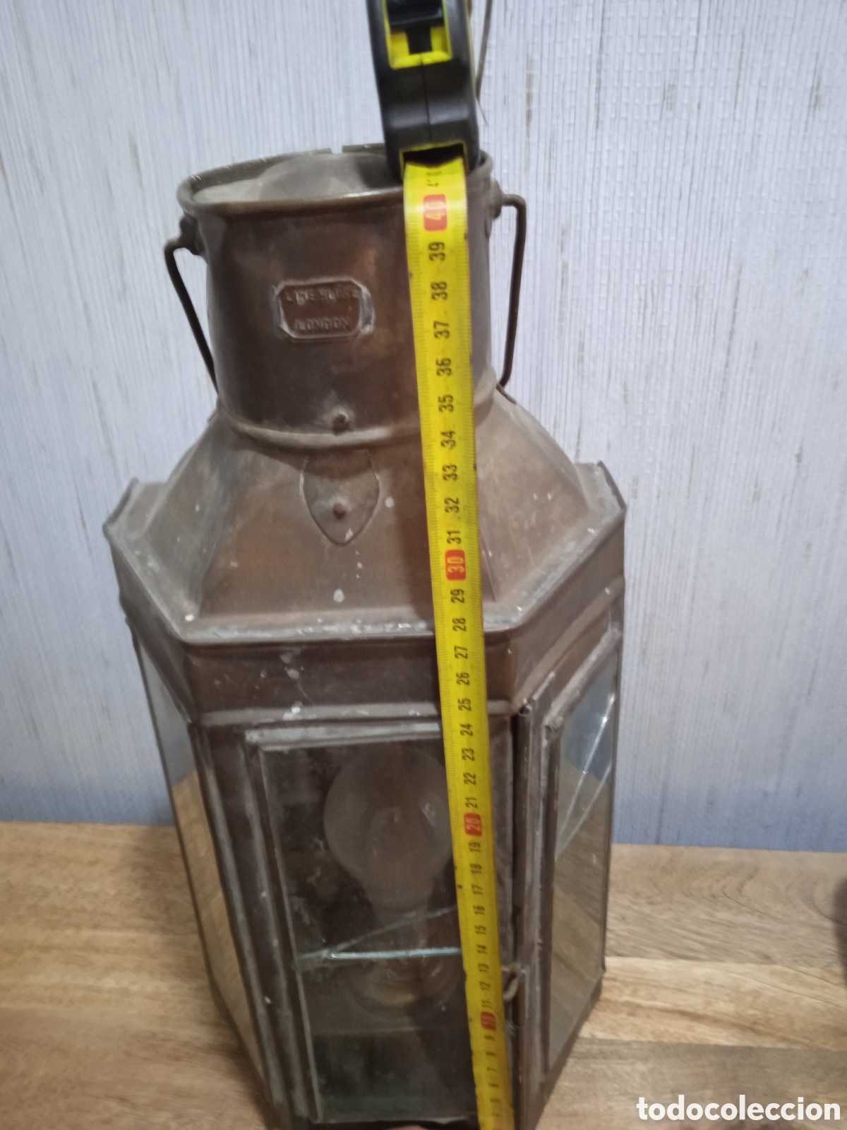 Antig&uuml;edades: Bonito farol antiguo de gran tama&ntilde;o - Foto 1