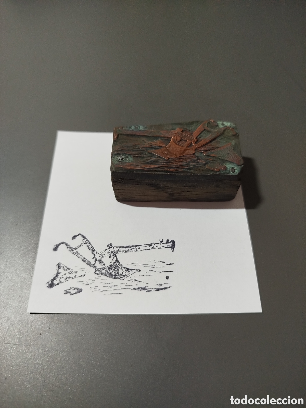 Antig&uuml;edades: Dibujos de Tipograf&iacute;a.- Dibujo de Herramienta - Foto 1