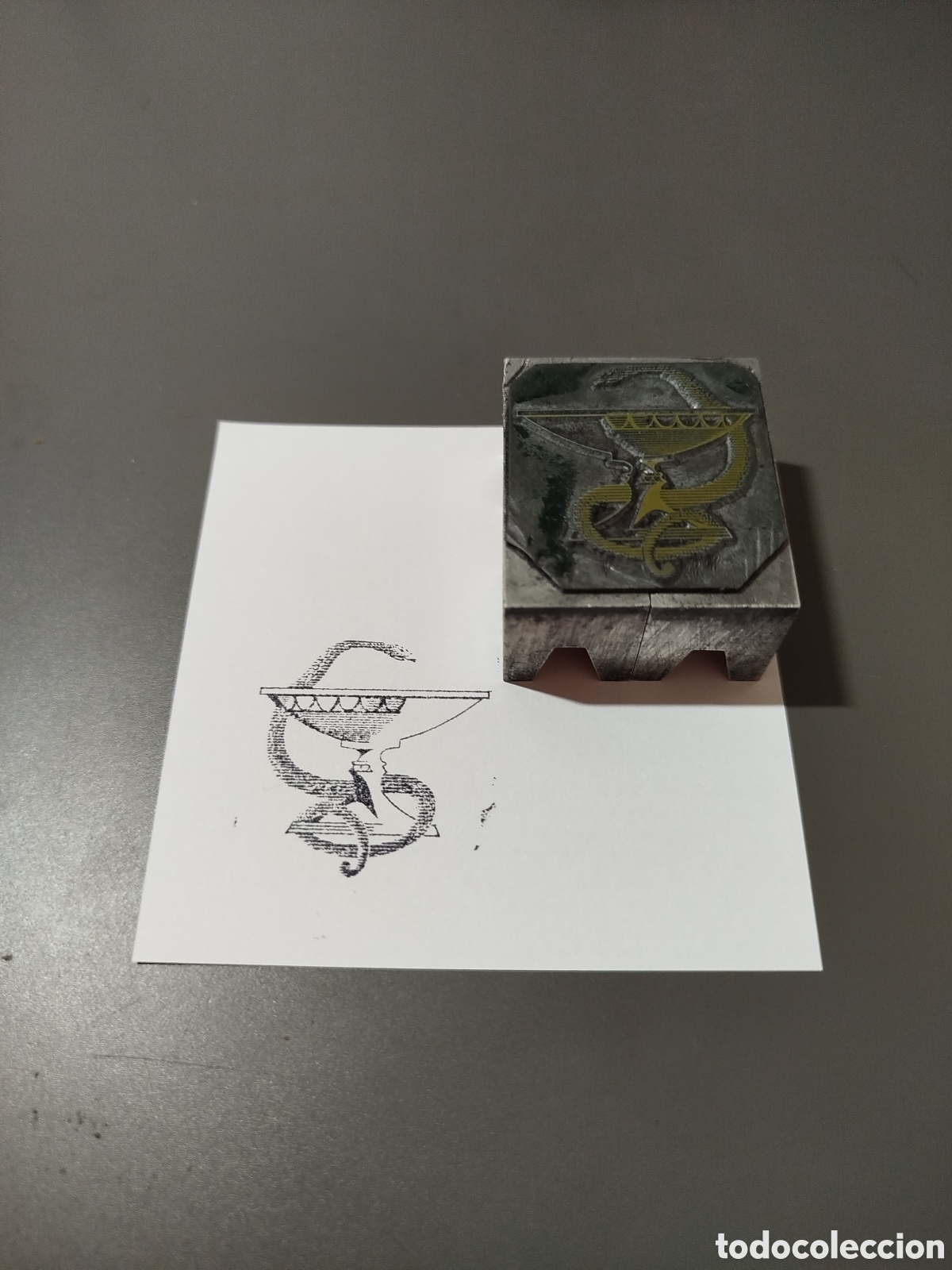 Antig&uuml;edades: Dibujos de Tipograf&iacute;a.- Dibujo de Copa de Hig&iacute;a. - Foto 1
