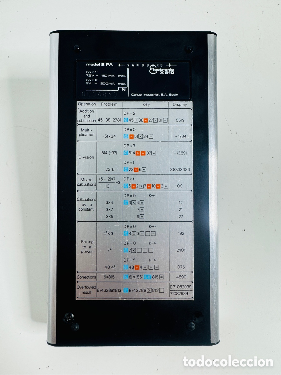 Antig&uuml;edades: Vanguard X-810 Electronic Calculator 1972 - Foto 7