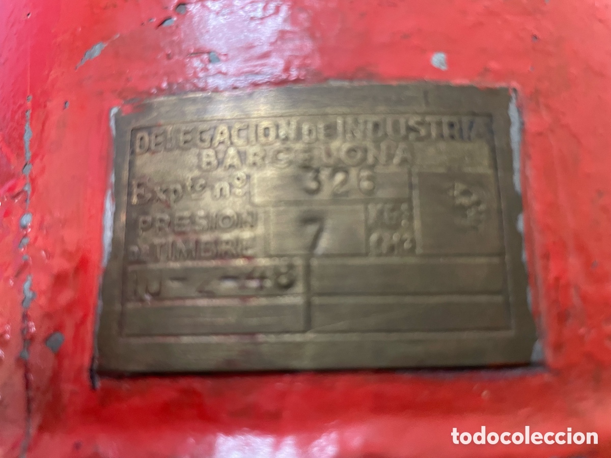 Antig&uuml;edades: ANTIGUO EXTINTOR DE BOMBERO 1948 - Foto 5