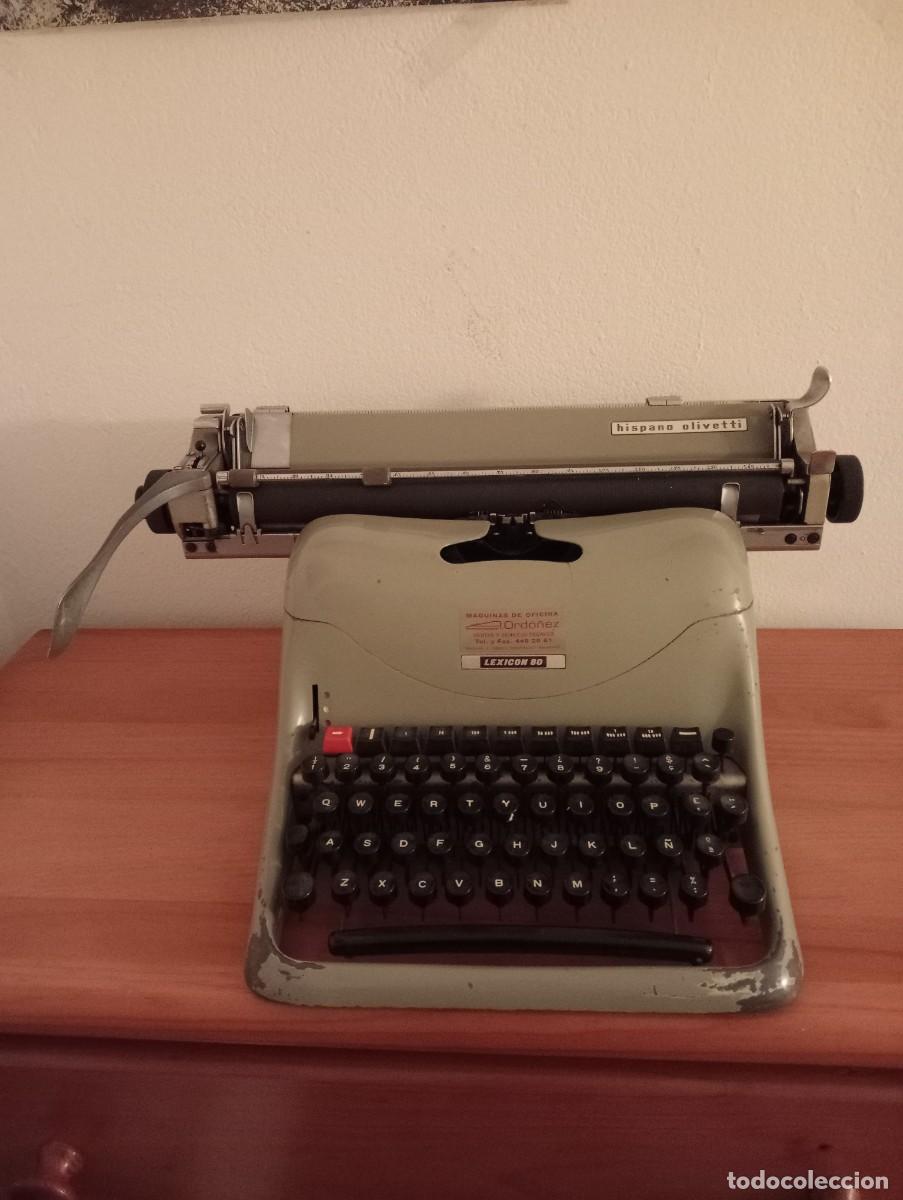 Antig&uuml;edades: M&Aacute;QUINA DE ESCRIBIR MARCA HISPANO OLIVETTI - Foto 1