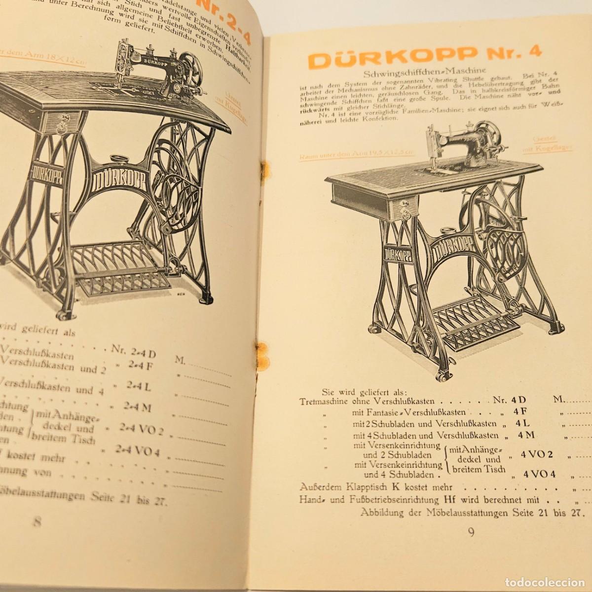 Antig&uuml;edades: Catalogo de m&aacute;quinas de coser de D&uuml;rkopp. 1920 - 1930 - Foto 1