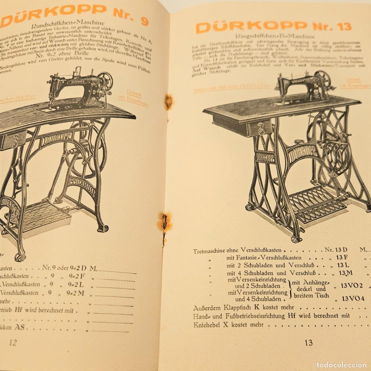 Antig&uuml;edades: Catalogo de m&aacute;quinas de coser de D&uuml;rkopp. 1920 - 1930 - Foto 2