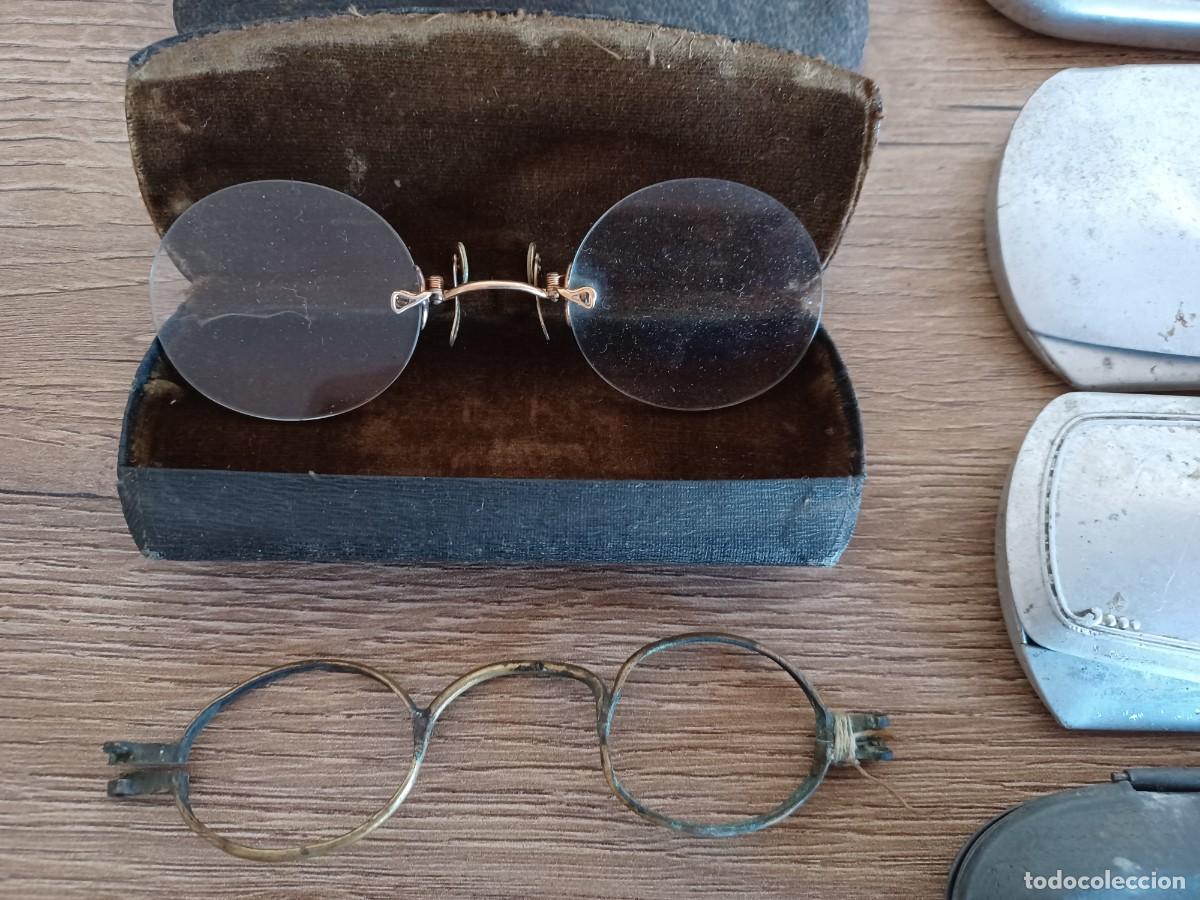 Antig&uuml;edades: Lote de antiguas gafas y fundas. - Foto 6