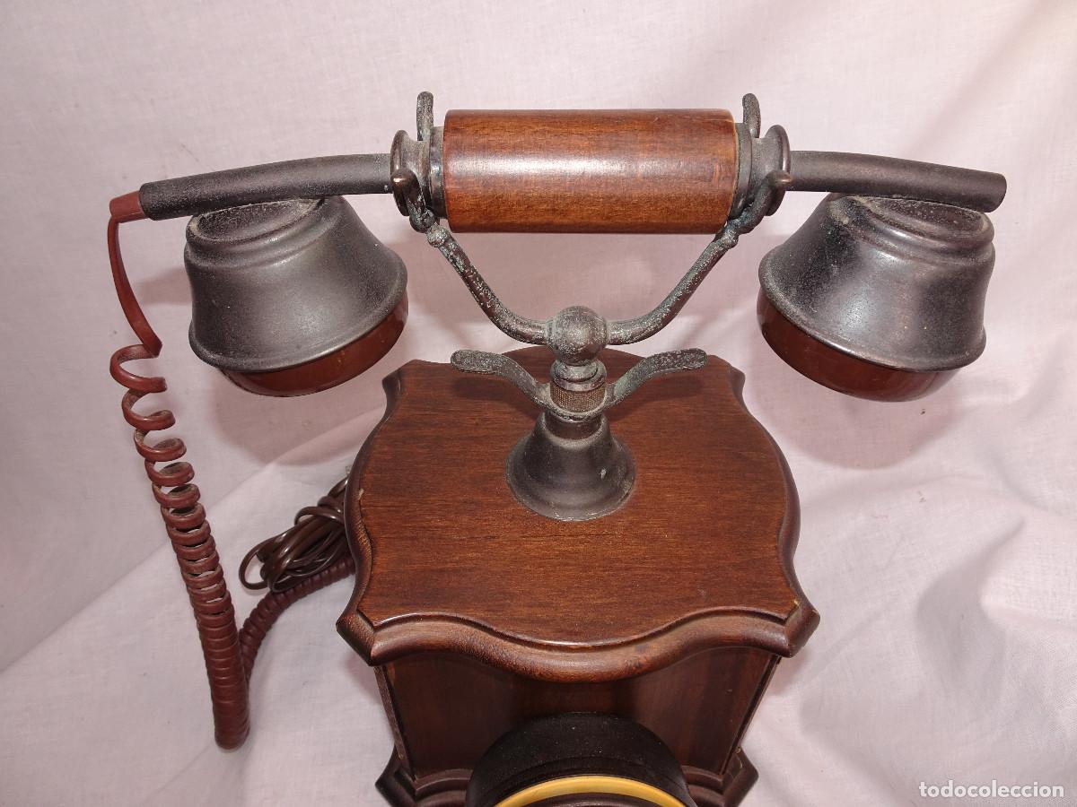 Tel&eacute;fonos: Telefono de madera,sobremesa. - Foto 3