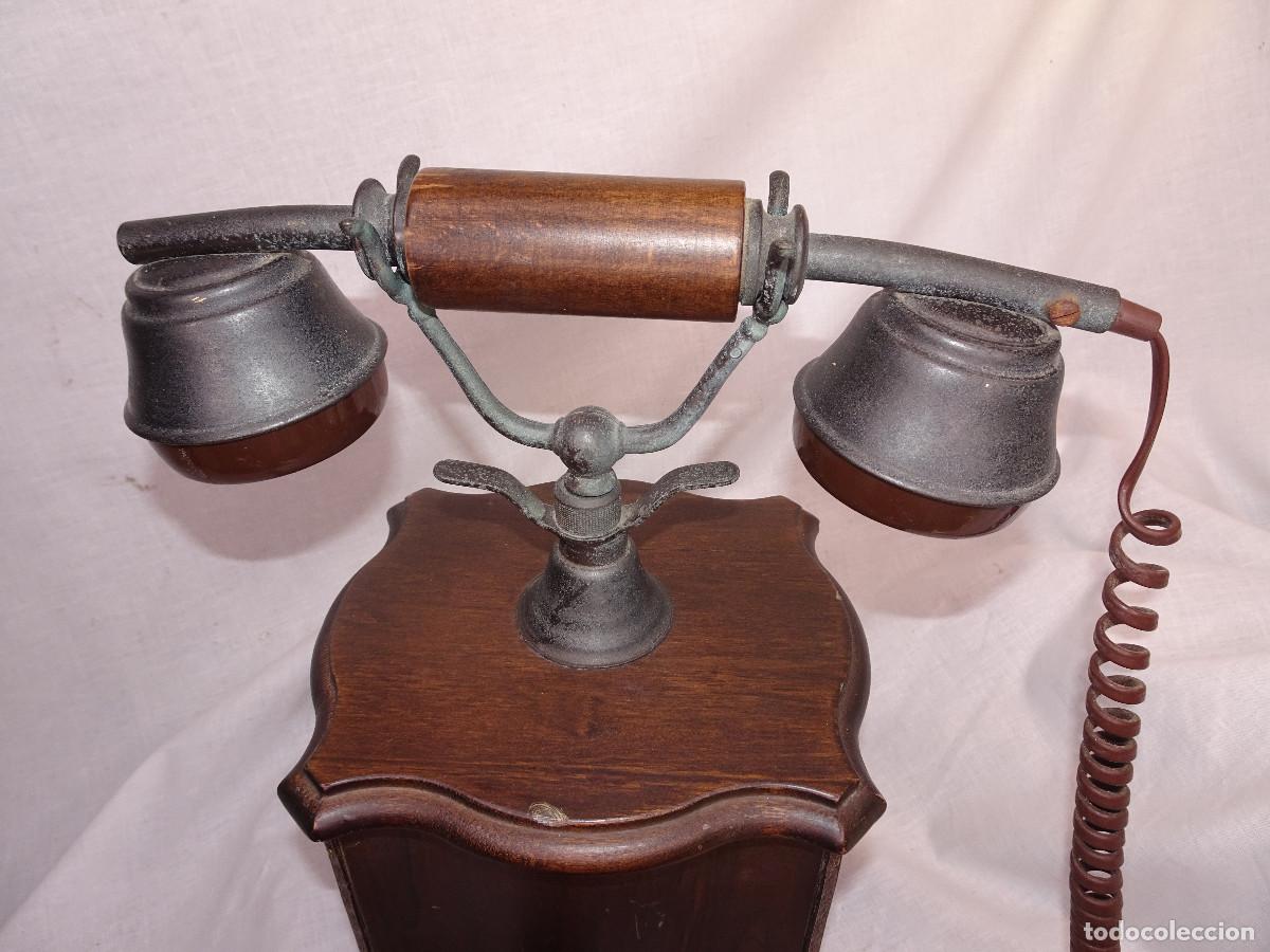 Tel&eacute;fonos: Telefono de madera,sobremesa. - Foto 5