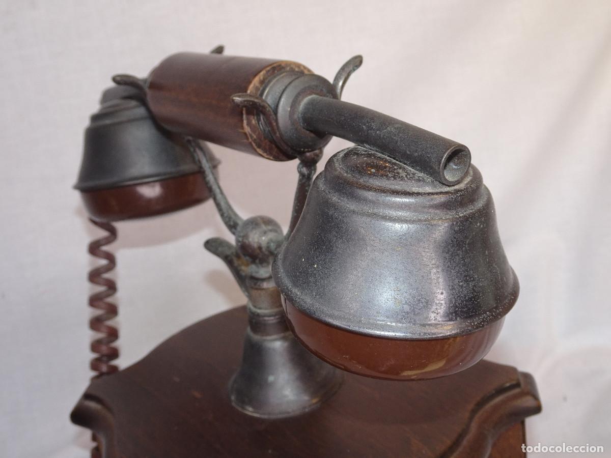 Tel&eacute;fonos: Telefono de madera,sobremesa. - Foto 9