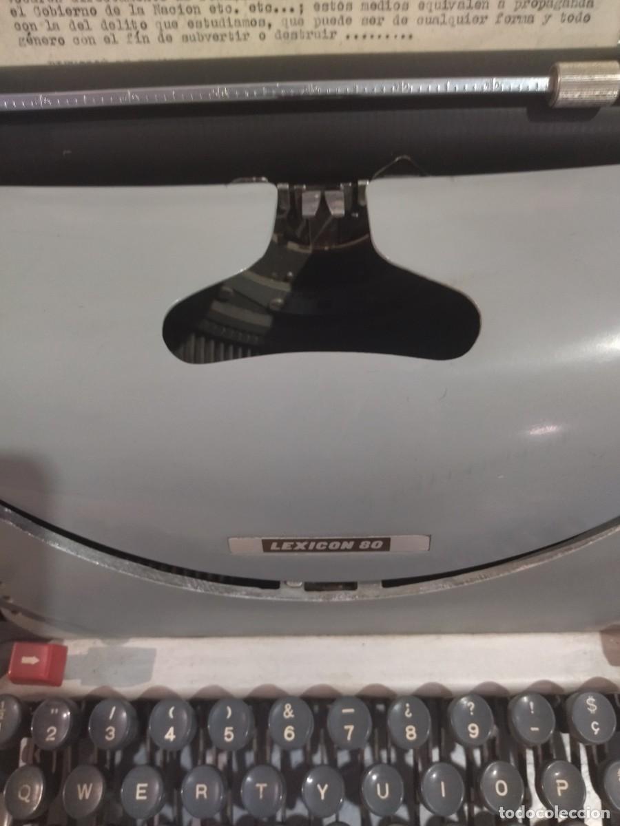 Antig&uuml;edades: M&aacute;quina de escribir lexic&oacute;n 80 Hispano Olivetti - Foto 5