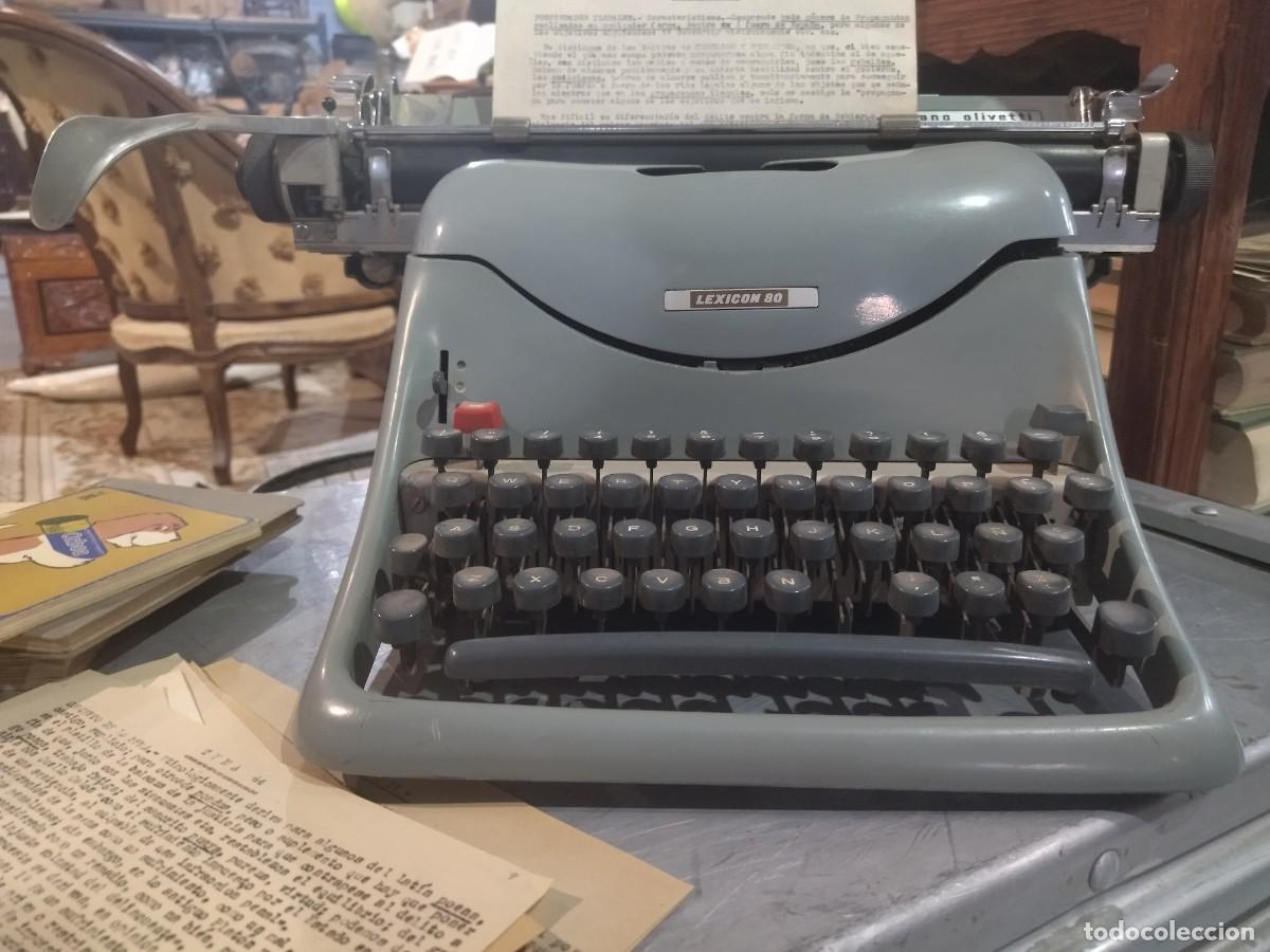 Antig&uuml;edades: M&aacute;quina de escribir lexic&oacute;n 80 Hispano Olivetti - Foto 12