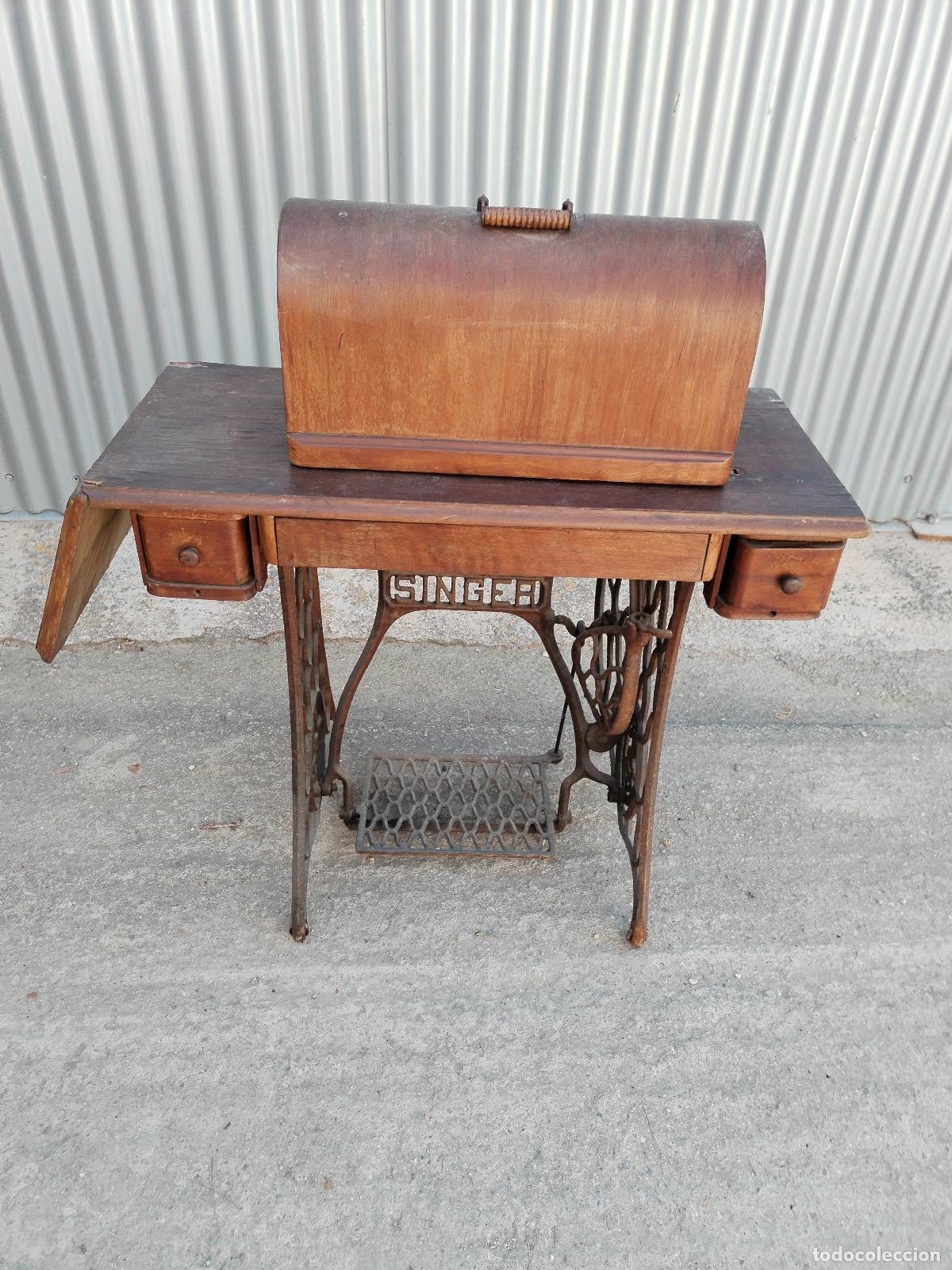 Antig&uuml;edades: antigua maquina de coser singer - Foto 5