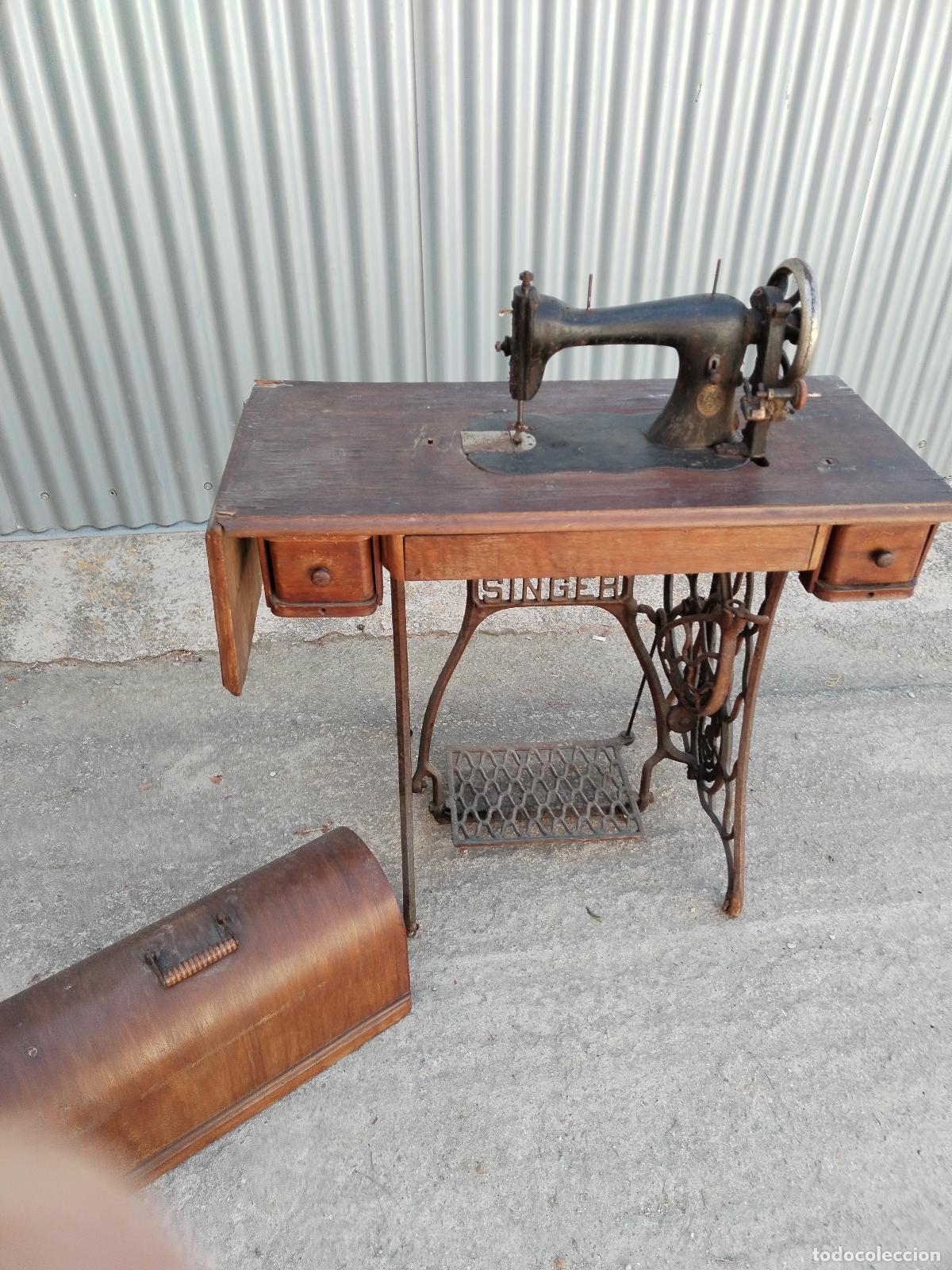 Antig&uuml;edades: antigua maquina de coser singer - Foto 7