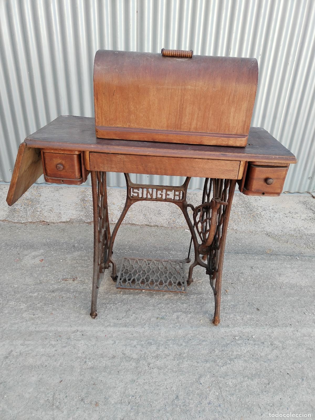 Antig&uuml;edades: antigua maquina de coser singer - Foto 12