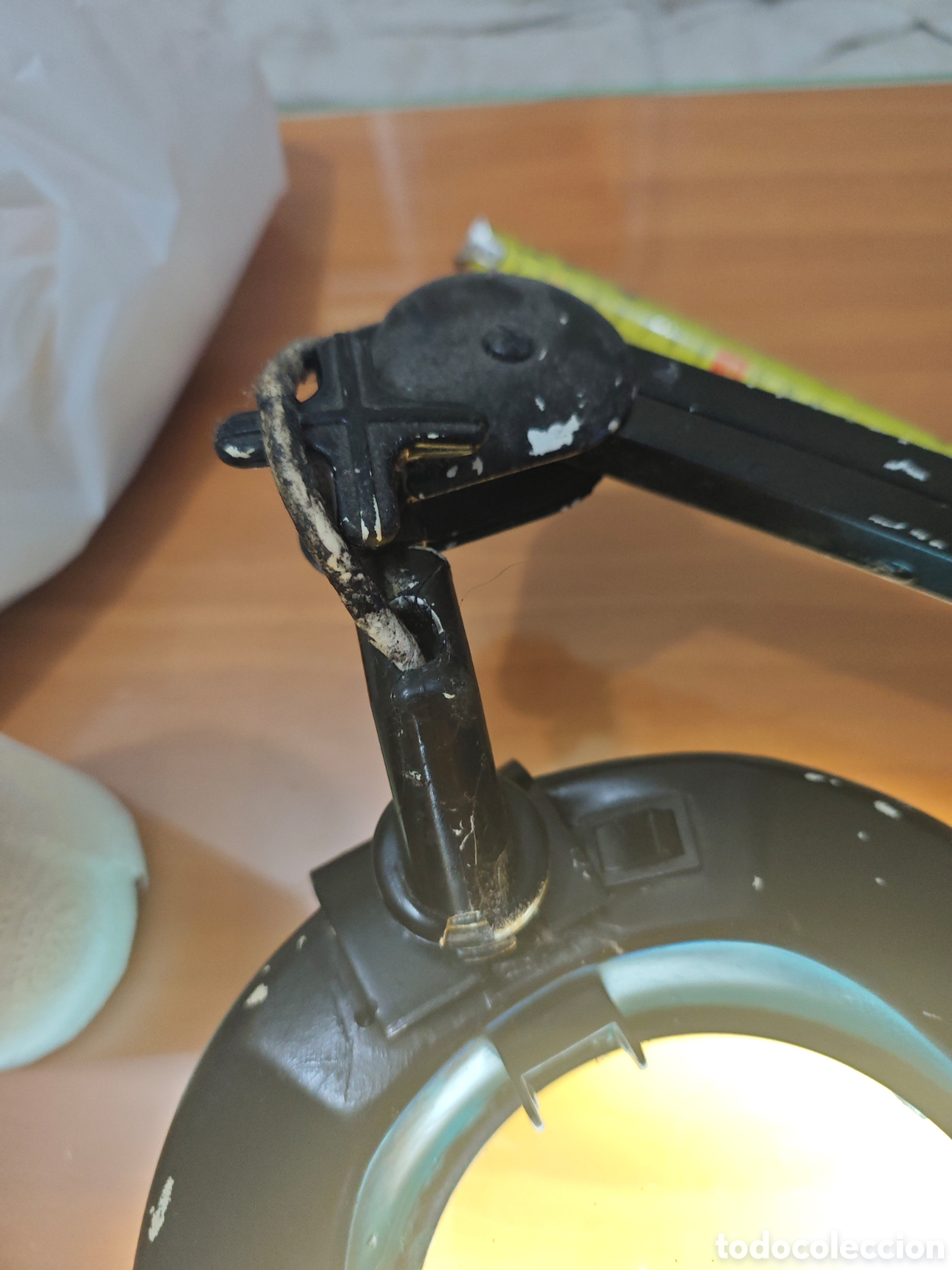 Antig&uuml;edades: Antiguo Flexo Fluorescente con Lupa. - Foto 4