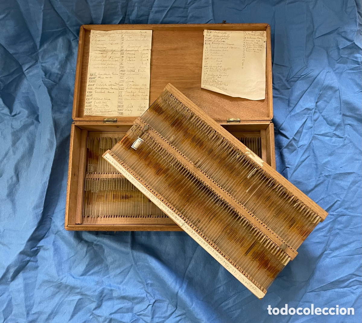 Antig&uuml;edades: CAJA CON 292 PRUEBAS DE LABORATORIO - Foto 2