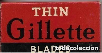 Antig&uuml;edades: :::: V31 - THIN GILLETTE BLADES - ESTUCHE CON 10 CUCHILLAS - Foto 1