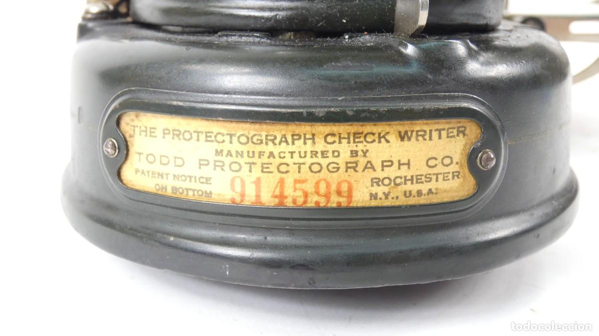 Antig&uuml;edades: ANTIGUO PROTECTOR DE CHEQUES TODD PROTECTOGRAPH & C&ordm;A&Ntilde;O 1920 CH&Egrave;QUES CHECKS - Foto 10