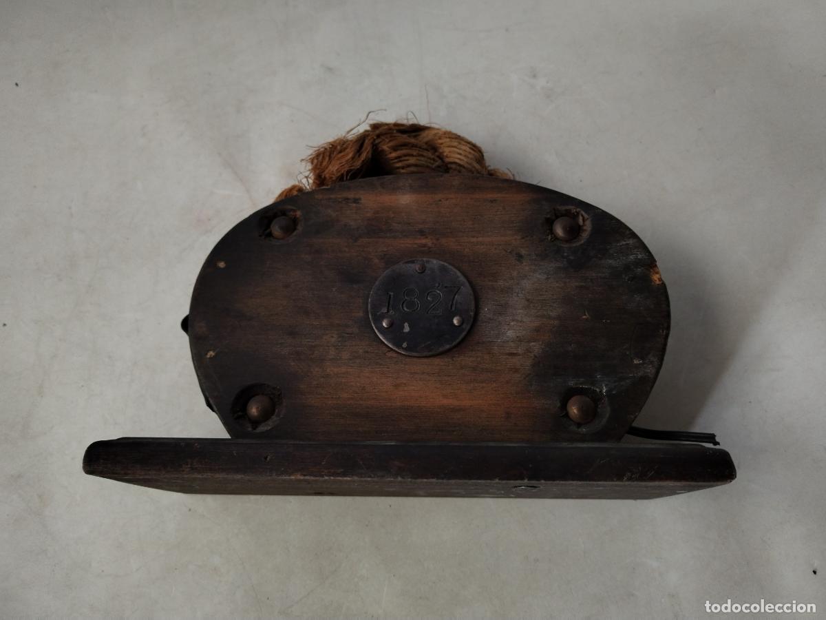 Antig&uuml;edades: polea de barco vintage sobremesa 1827 - Foto 2