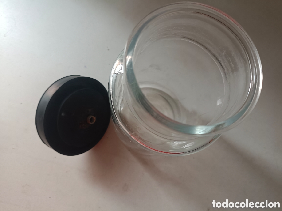 Antig&uuml;edades: Bote medico de cristal con valvula - Foto 2