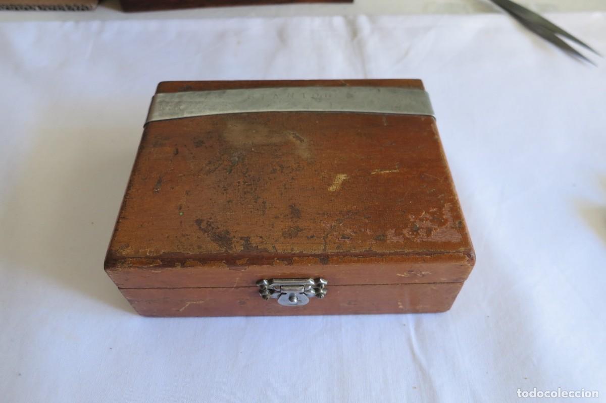 Antig&uuml;edades: Caja de pesas de precision - Foto 3