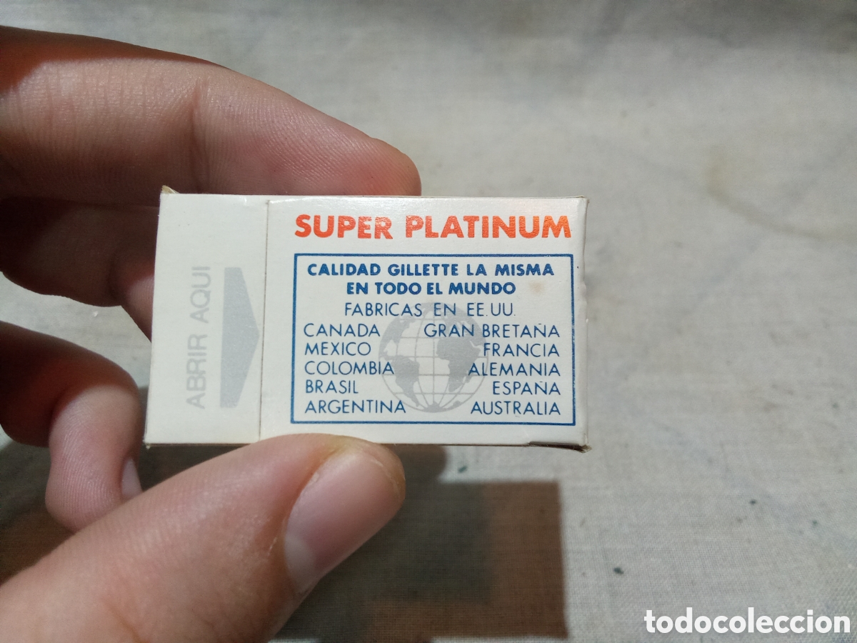 Antig&uuml;edades: CAJETILLA DE 5 CUCHILLAS GILLETTE SIN USAR - Foto 5