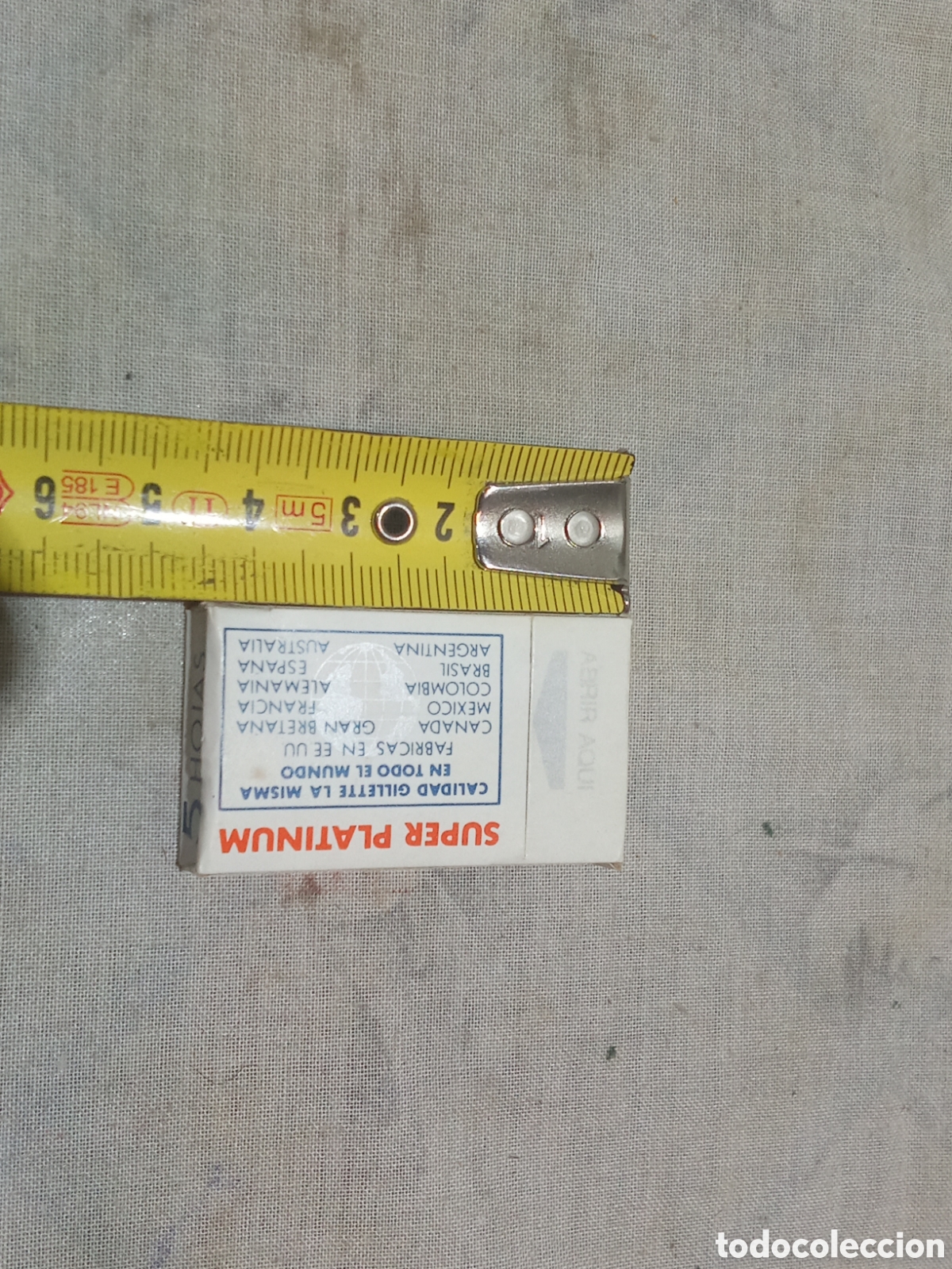 Antig&uuml;edades: CAJETILLA DE 5 CUCHILLAS GILLETTE SIN USAR - Foto 6
