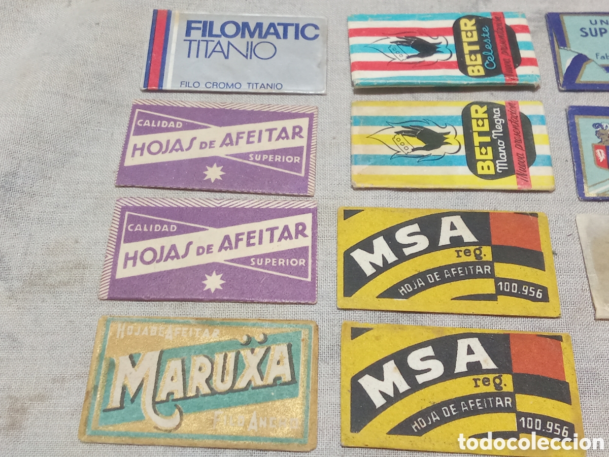 Antig&uuml;edades: LOTE 11 ANTIGUAS CUCHILLAS DE AFEITAR - Foto 1