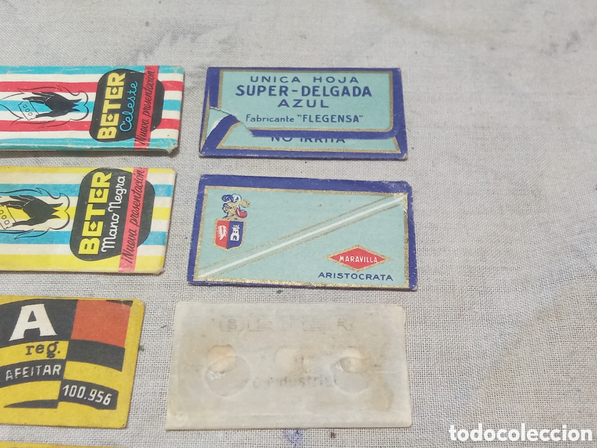 Antig&uuml;edades: LOTE 11 ANTIGUAS CUCHILLAS DE AFEITAR - Foto 3