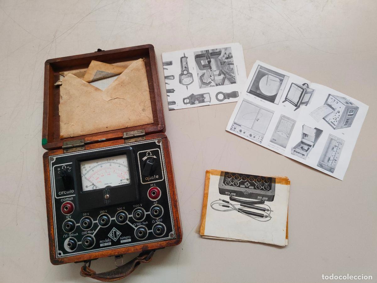 Antig&uuml;edades: Voltimetro Medidor ECA antiguo con caja - Foto 1