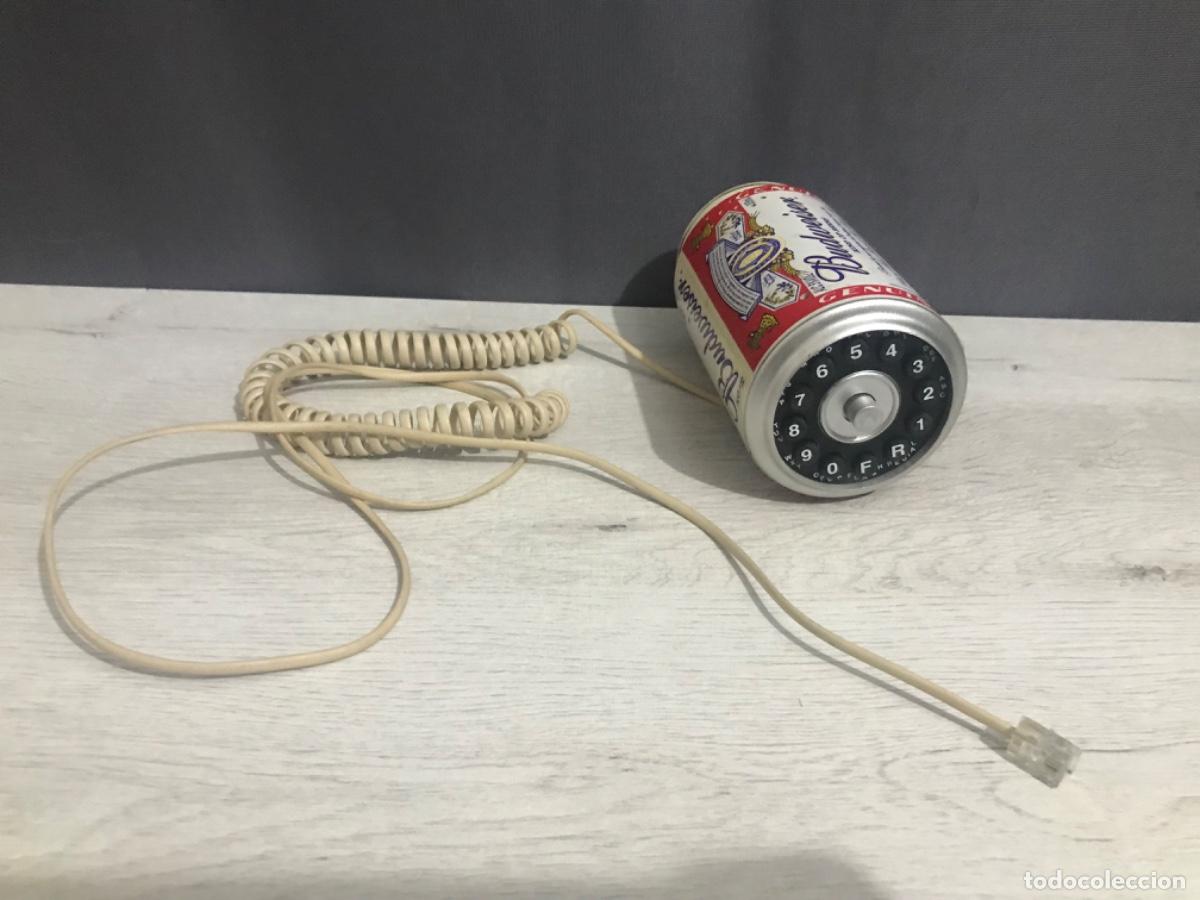 Tel&eacute;fonos: Tel&eacute;fono lata de cerveza budweiser funcionando - Foto 4