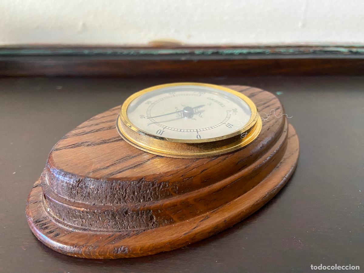 Antig&uuml;edades: 246.- Termometro Germany. Madera de roble. - Foto 3
