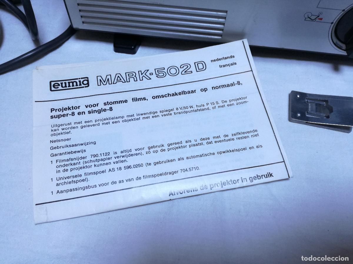 Antig&uuml;edades: PROYECTOR SUPER 8 - EUMIG MARK 502 D (SIN PROBAR) - Foto 3