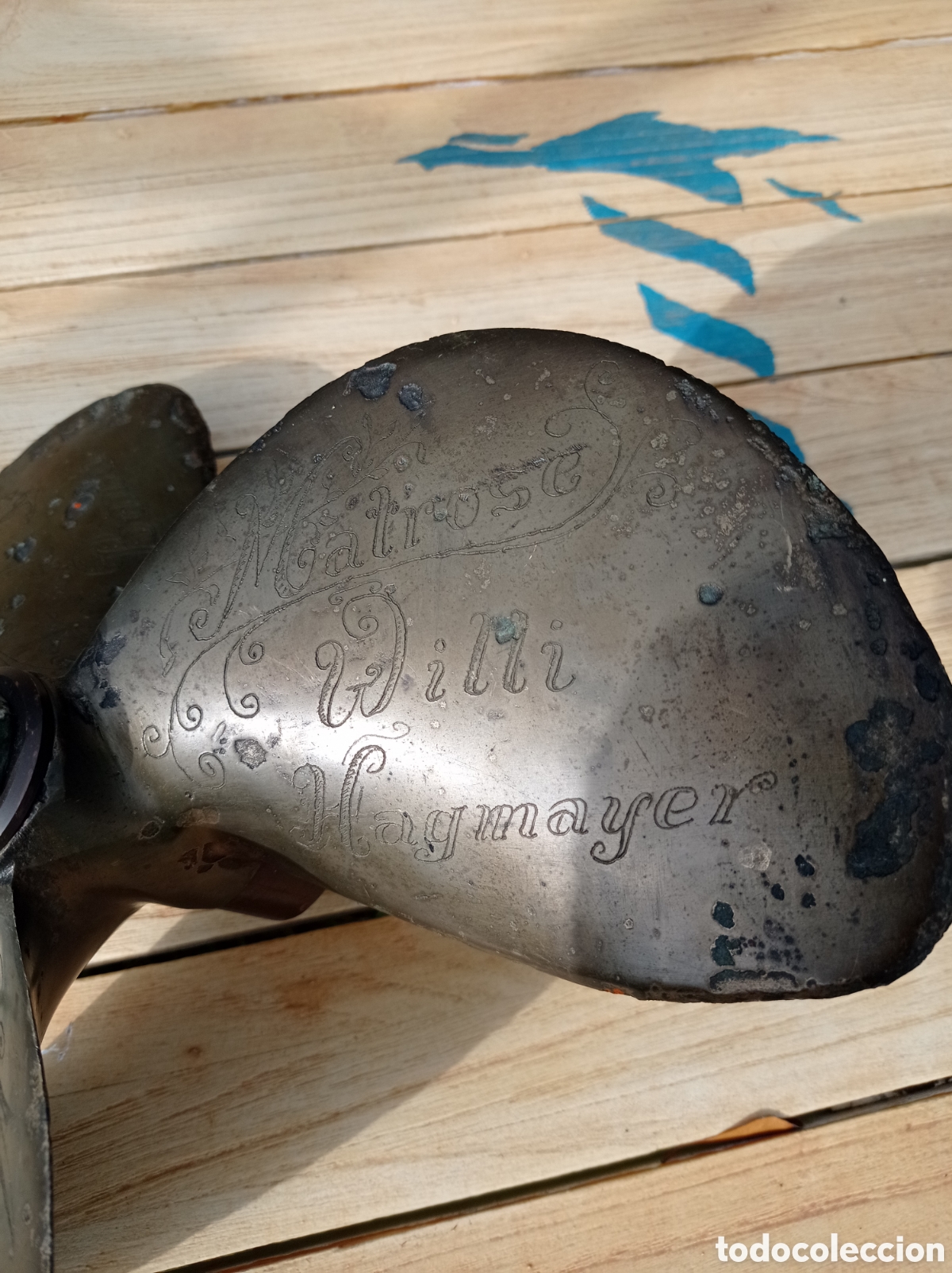 Antig&uuml;edades: h&eacute;lice de bronce grabada - Foto 3